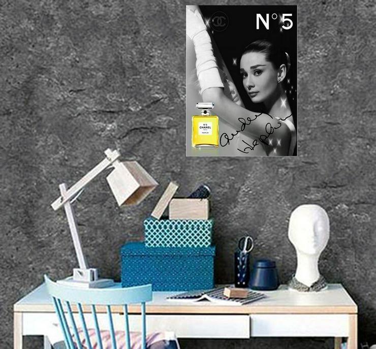 AUDREY HEPBURN Chanel No. 5. Star Souvenir, Geschenkidee, Rarität, Super Deko. Wandbild. BRANDNEU! - Poster, Drucke & Fotos - Bild 9