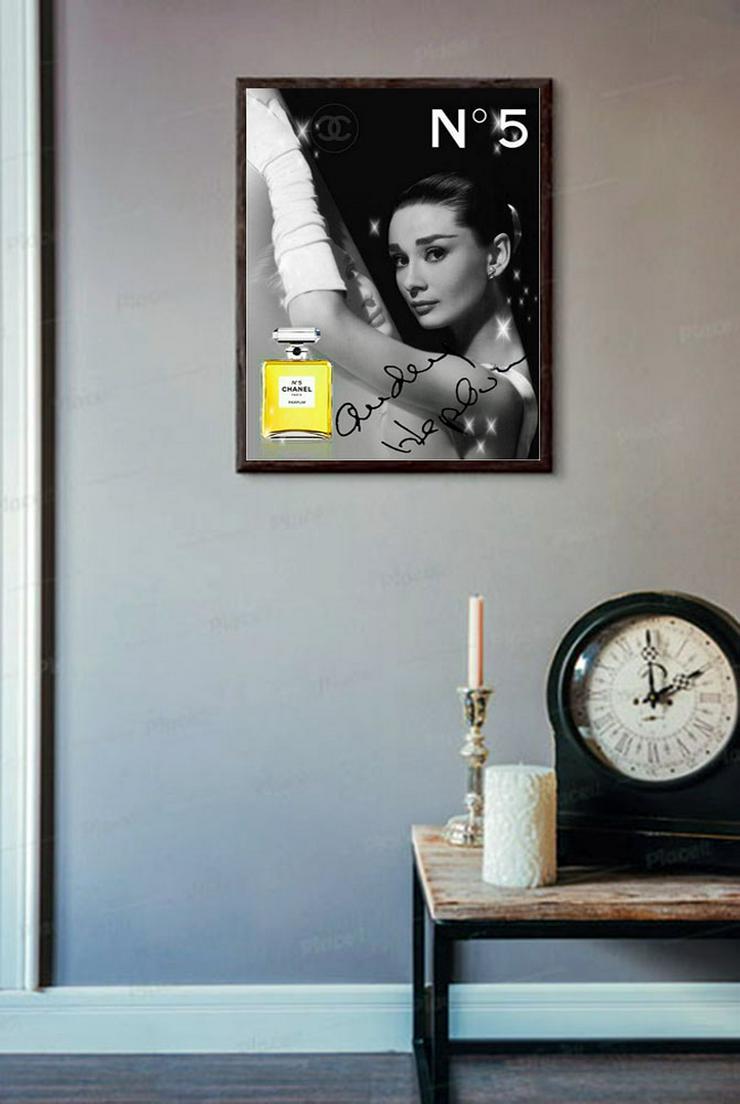 AUDREY HEPBURN Chanel No. 5. Star Souvenir, Geschenkidee, Rarität, Super Deko. Wandbild. BRANDNEU! - Poster, Drucke & Fotos - Bild 7