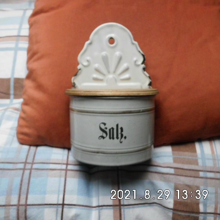 Antiker Salz Behälter Emaile