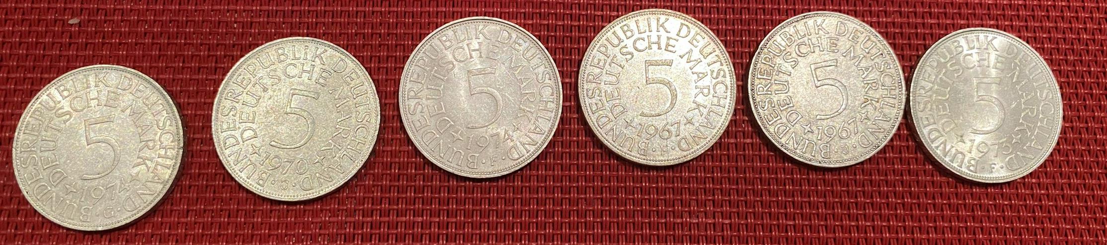 Bild 5: Konvolut Münzen (5DM,Euro-Gedenkmünzen,DM-Scheine)