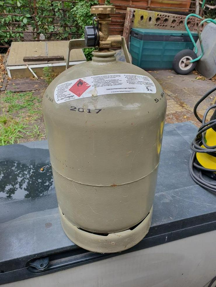 Bild 3: 5 kg Gasflasche Eigentumsflasche grau,gas,flüssiggas,propan,flüssig,camping-gasflasche