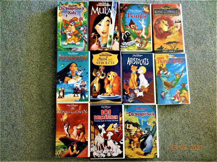 Bild 2: Walt Disney 13 Stck. VHS + 18 weitere VHS Kassetten , überwiegend NEU