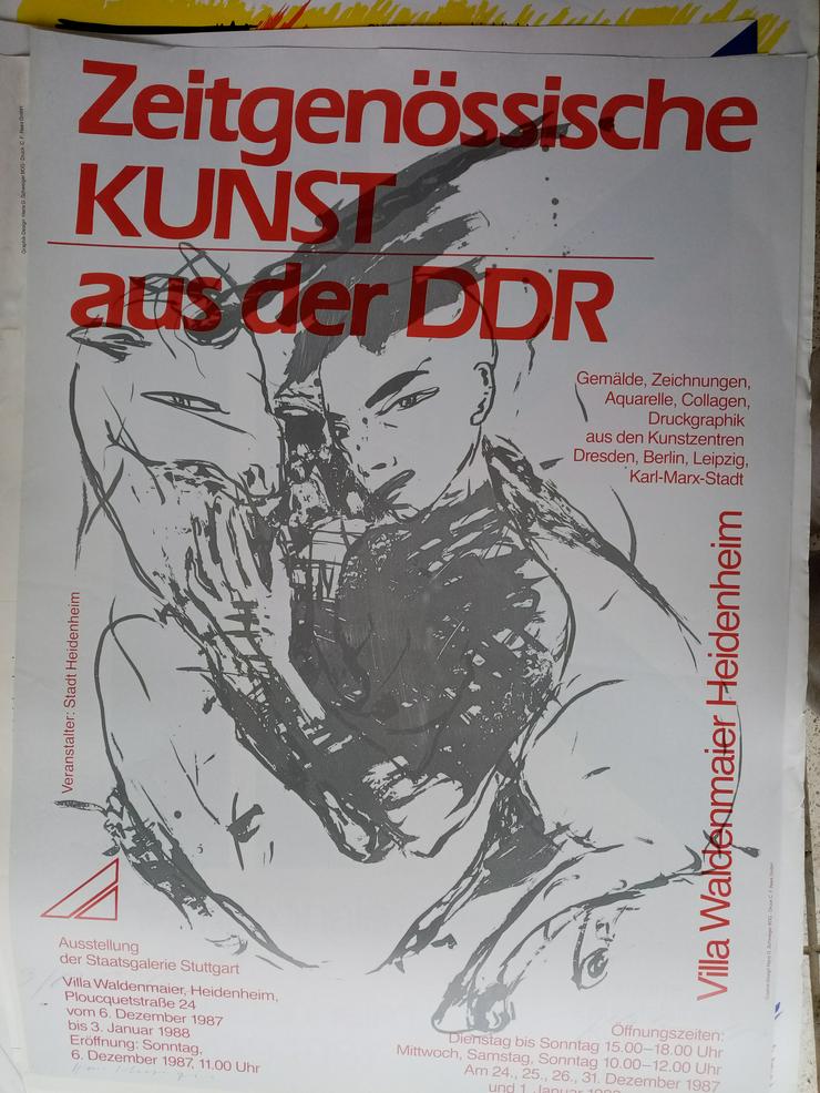 Plakat DDR Zeitgenossen VBK Malerei 1987  Heidenheim - Poster, Drucke & Fotos - Bild 3