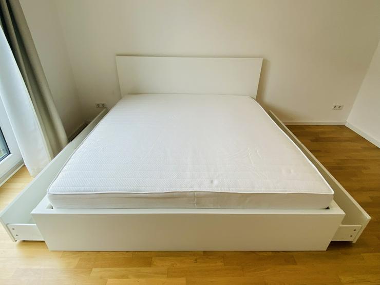 Bild 7: IKEA Bett MALM (180x200) inkl. Matratze (180cm) und 2 verstellbare Lattenroste