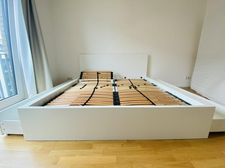 Bild 4: IKEA Bett MALM (180x200) inkl. Matratze (180cm) und 2 verstellbare Lattenroste