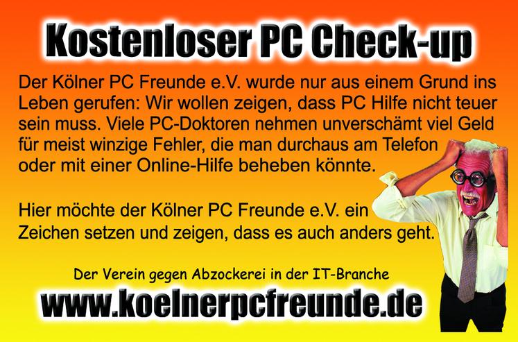 Bild 2: Kostenloser PC Check-up und Computer Hilfe des Kölner PC Freunde e.V.