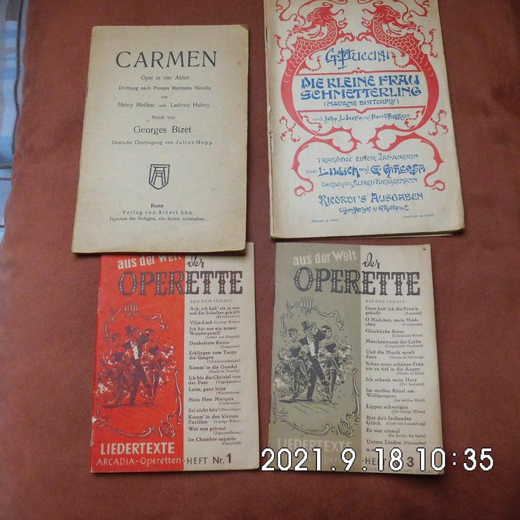 4 Alte Texthefte aus Oper und Operette