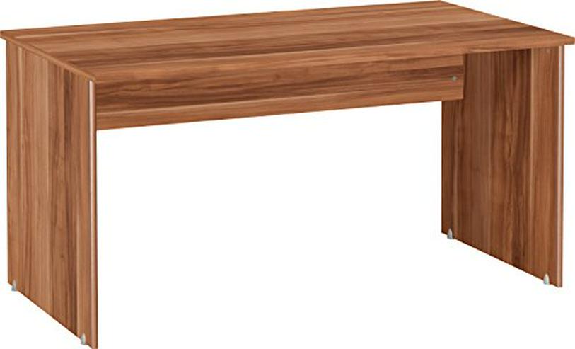 Bild 1: Schreibtisch und Rollcontainer nußbaumfarben