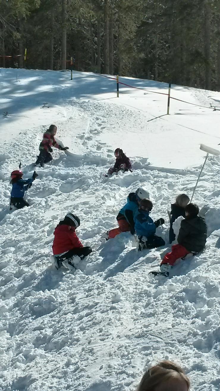 Bild 8: Skifahren in der Gruppe- Familien-Skifreizeiten 05. April.-12. April Stubaier Gletscher (2025)