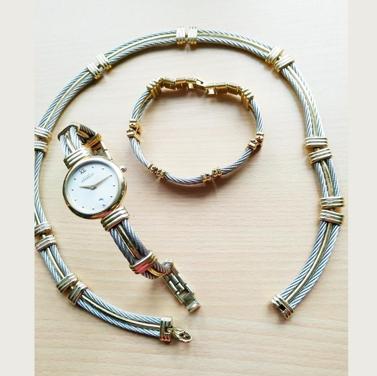 Bild 2: Michel Herbelin Schmuckset Bicolor - Collier+Armband+Uhr