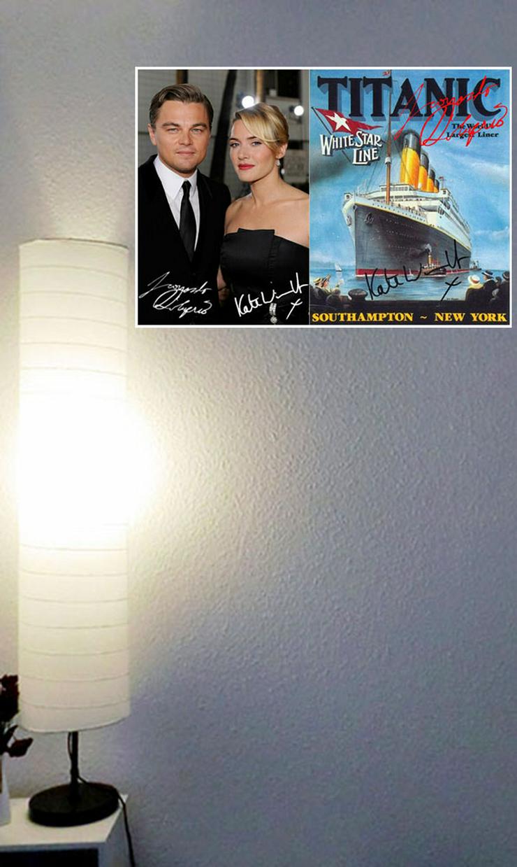 Bild 1: LEONARDO DICAPRIO+KATE WINSLET Titanic Souvenir. Geschenkidee. Zimmerdeko. Blickfang!  Einmalig! Wandbild. Neuheit!         