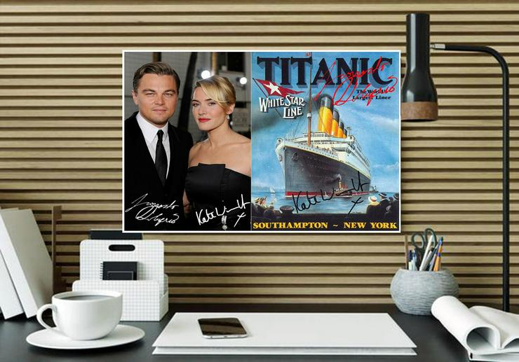 Bild 4: LEONARDO DICAPRIO+KATE WINSLET Titanic Souvenir. Geschenkidee. Zimmerdeko. Blickfang!  Einmalig! Wandbild. Neuheit!         