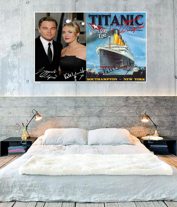 Bild 3: LEONARDO DICAPRIO+KATE WINSLET Titanic Souvenir. Geschenkidee. Zimmerdeko. Blickfang!  Einmalig! Wandbild. Neuheit!         