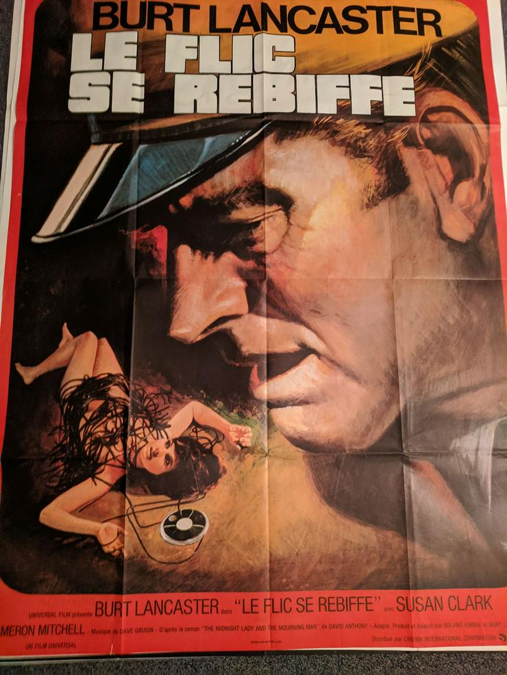 1974  Burt Lancaster der Mitternachtsmann Le Flic seltene Schweizer Großausgabe