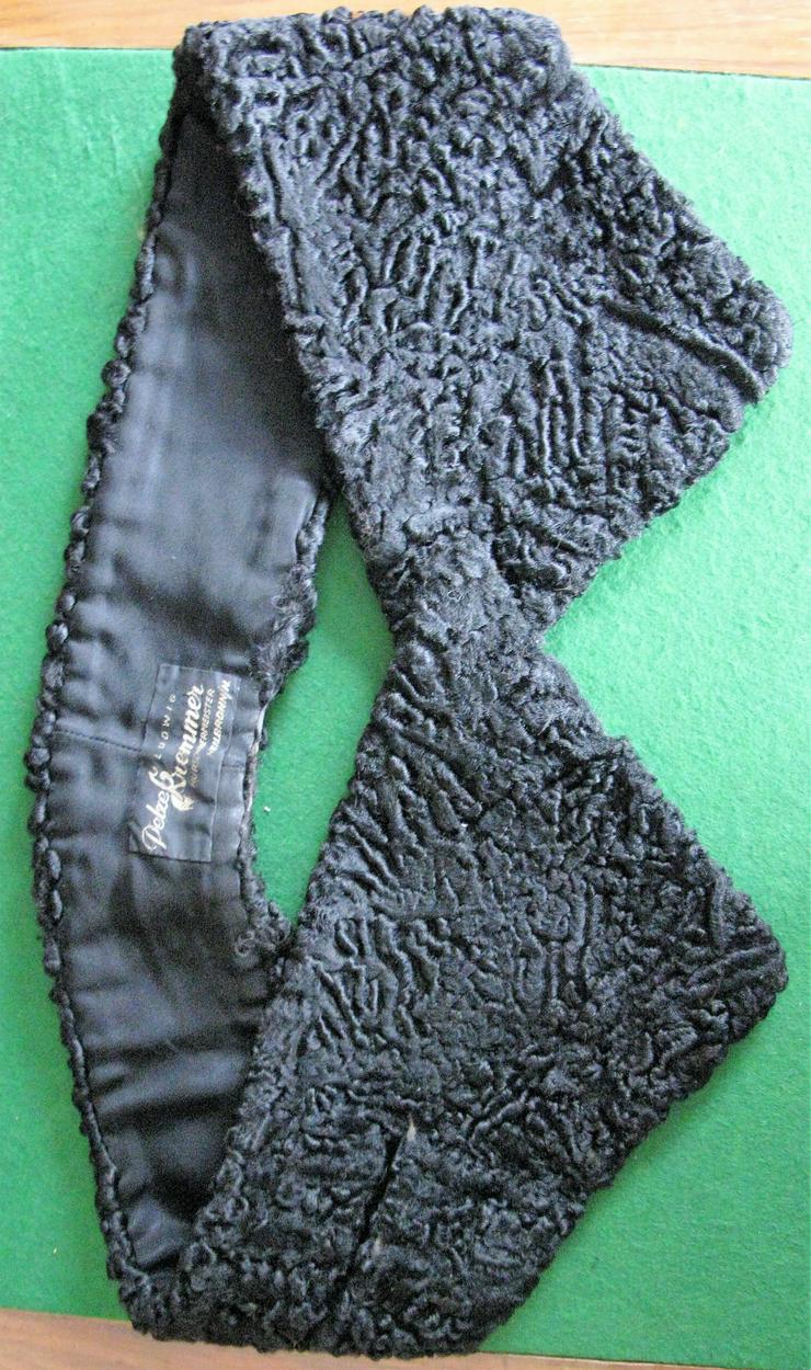Lamm-Persianer Jacke in Schwarz mit Hut und Schal - Größen 40-42 / M - Bild 6