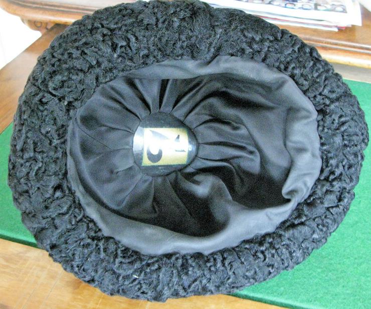 Lamm-Persianer Jacke in Schwarz mit Hut und Schal - Größen 40-42 / M - Bild 5