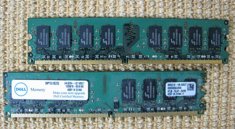 2 x 2 GB Arbeitsspeicher von Dell - CPUs, RAM & Zubehör - Bild 1
