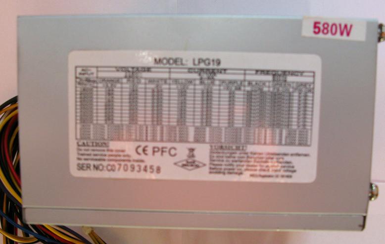 Netzteil Linkworld LPG19 ELEKTRO 580W - PC-Netzteile - Bild 2