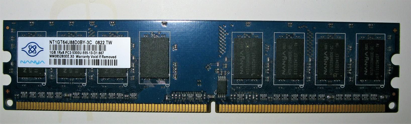 1GB Arbeitsspeicher Nanya - CPUs, RAM & Zubehör - Bild 1