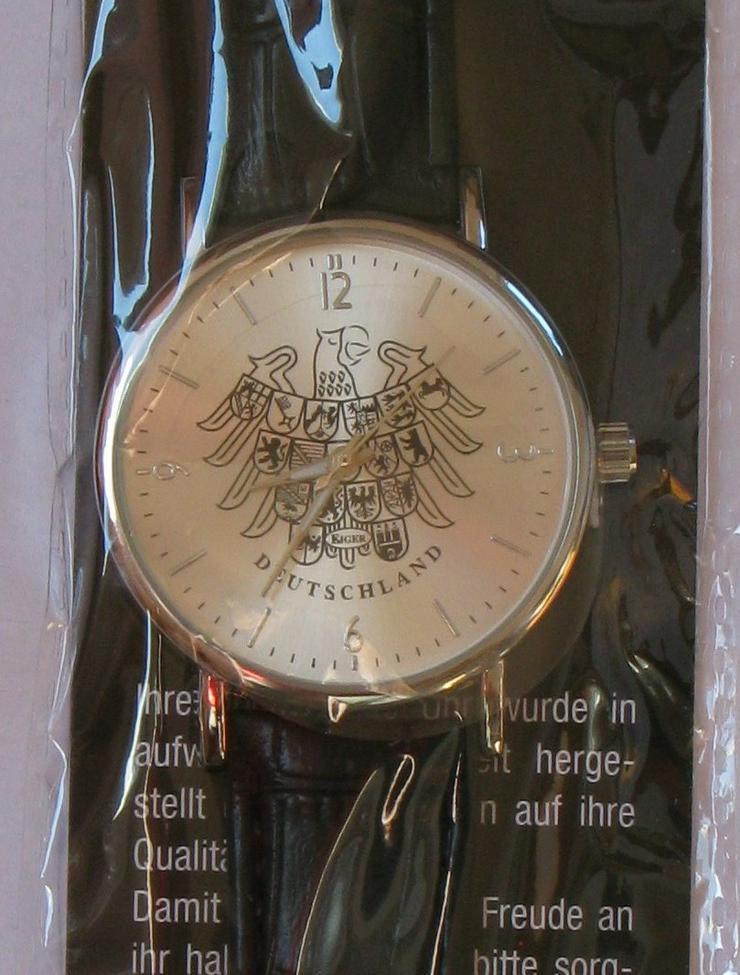 Klassische Herrenuhr - Zifferblatt mit Wappen der Bundesländer Deutschlands und Bundesadler - Herren Armbanduhren - Bild 2
