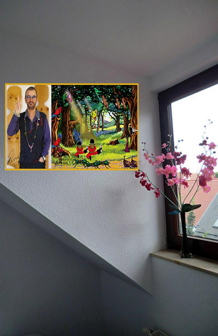RINGO STARR Kunstwerk "Frieden im Walde". Blickfang! 80x40 cm. Star Souvenir. Geschenkidee. Deko. Einmalig! - Figuren & Objekte - Bild 1