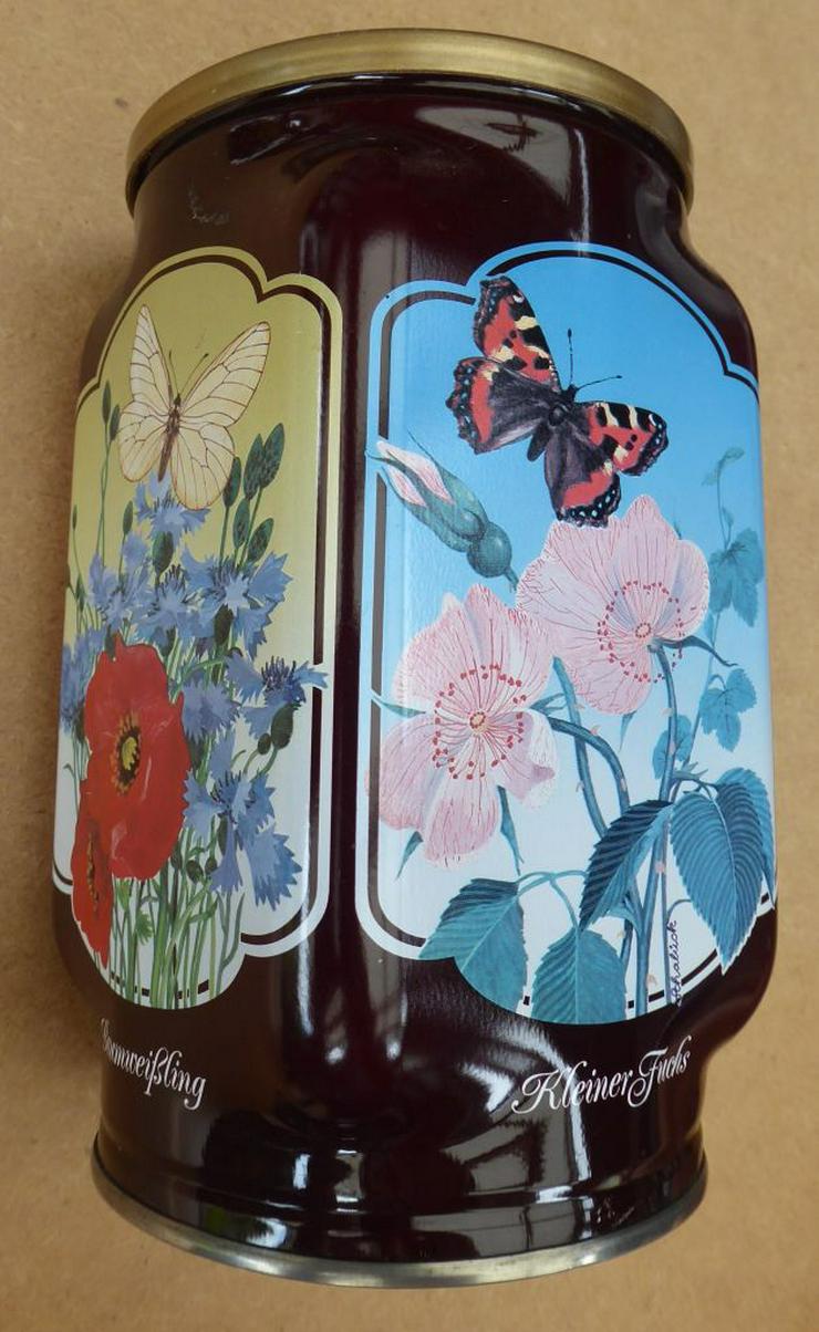   4- eckige Blumen und Schmetterlingsdose - Vorratsdosen - Bild 2