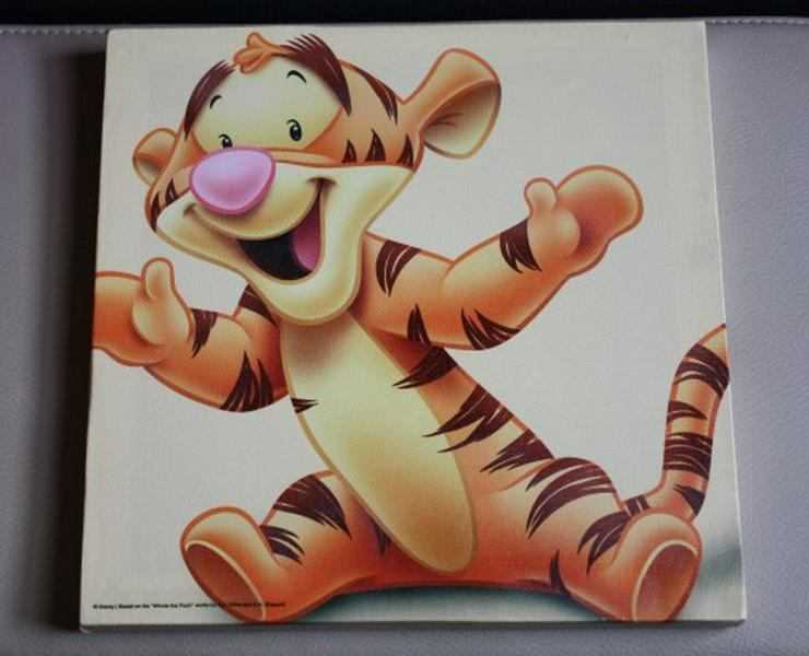 Winnie Pooh Puuh Tigger Kinder Wandbild Disney 25x25cm Leinwandbild Keilrahmenbild Dekoration Tiger