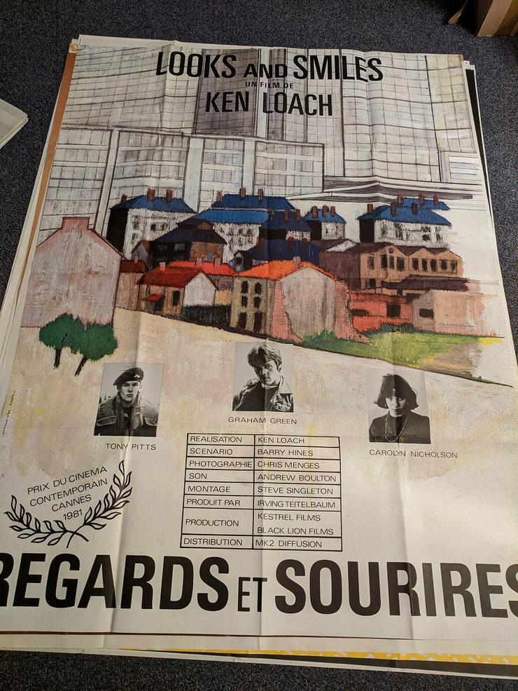 1981 Ken Loach Looks & Smiles  schweizer Orginal  Parkfilm Genf - Poster, Drucke & Fotos - Bild 1