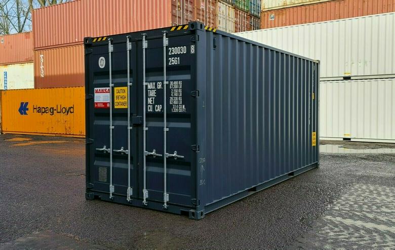 Bild 1: 20`HC Seecontainer NEU RAL 7016 Anthrazitgrau Lagercontainer Stahlcontainer