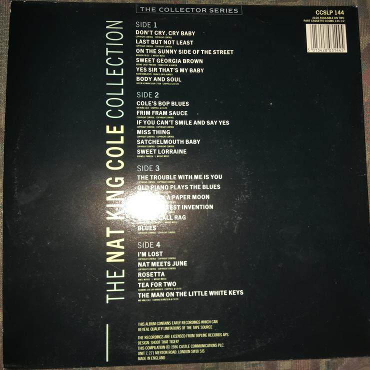Jazz LP's von Nat King Cole – The Nat King Cole Collection 2 LP's - LPs & Schallplatten - Bild 6