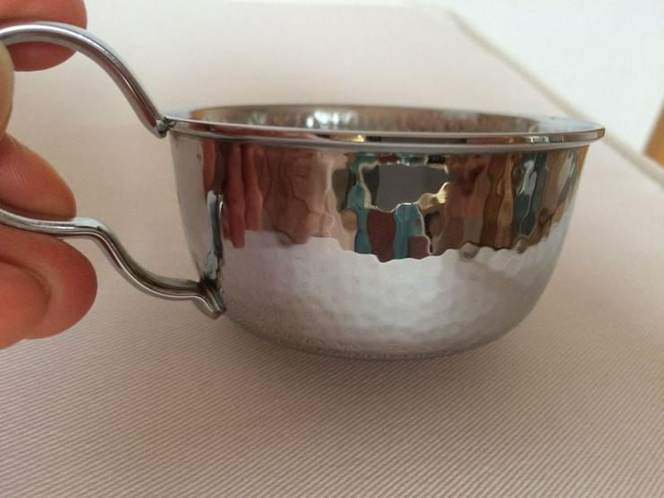 Bild 3: 2 St. Teegläser mit versilberten Teeglashaltern UNBENUTZT