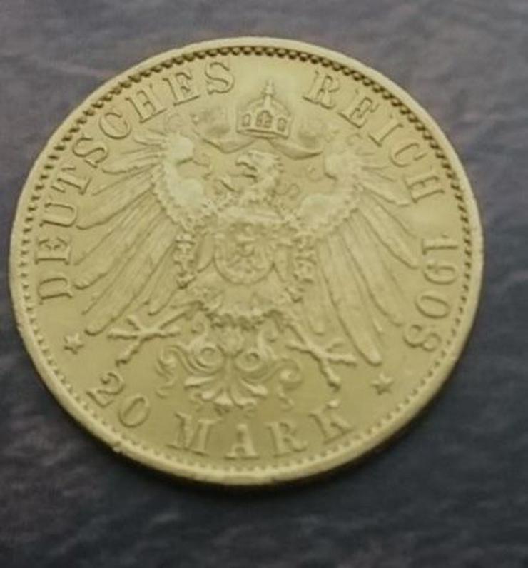 Bild 2: 20 Goldmark Kaiserreich 1908 