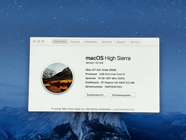 Bild 11: Apple iMac 27 Zoll (late 2009) 16GB RAM, 2,66Ghz i5, 2TB SSHD