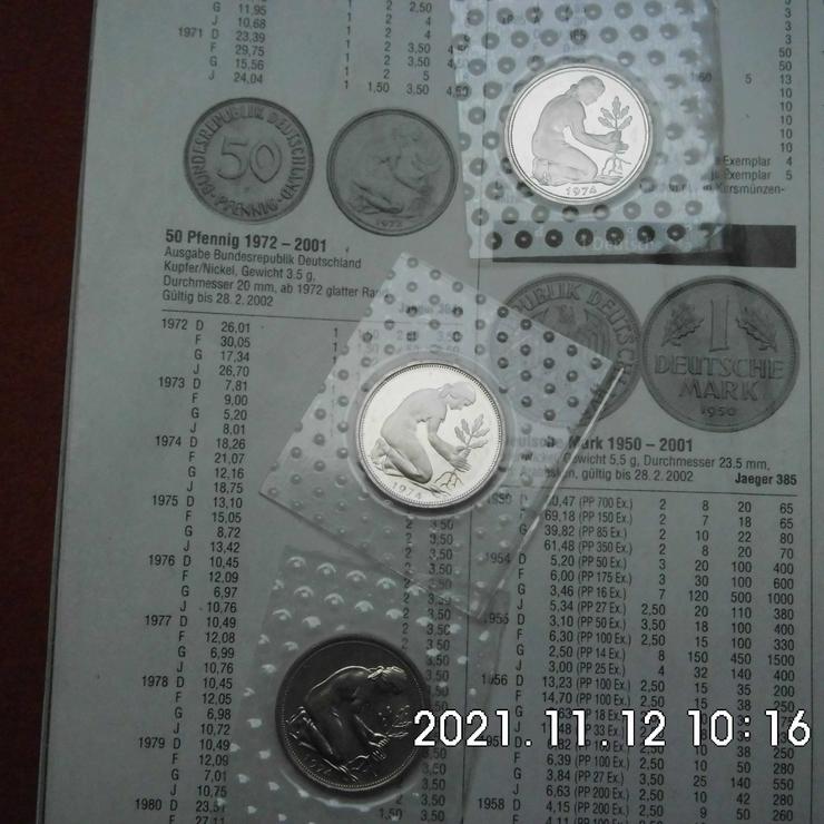 DM 50 Pfennig 1974 D,F, J im Blister