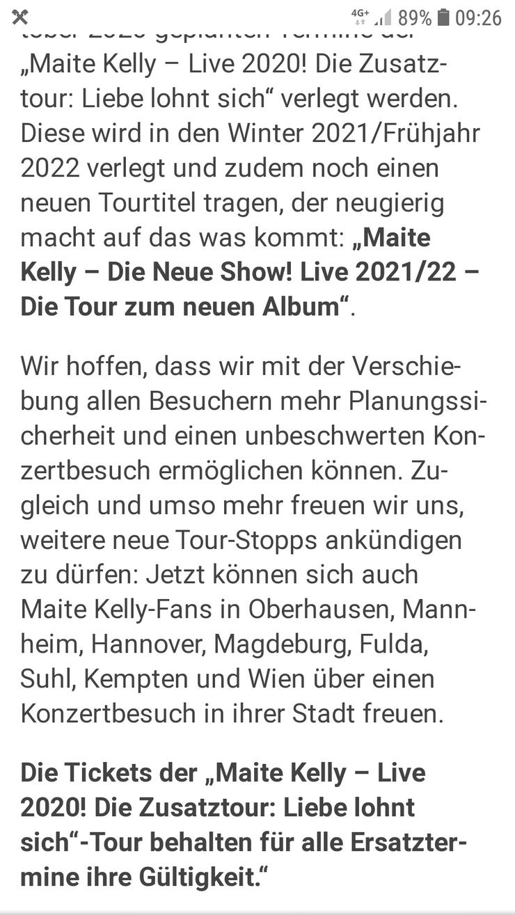 Maite Kelly-Konzert in Frankfurt/Jahrhunderthalle: 2 Tickets - Konzerte - Bild 2