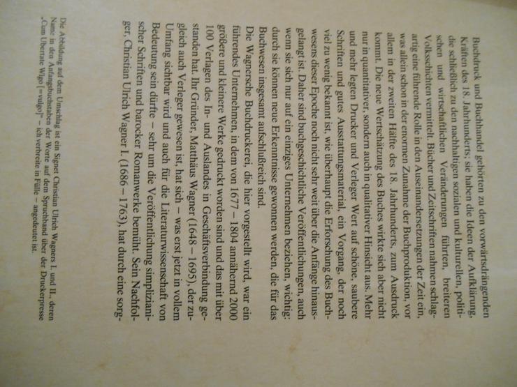 Die Drucke der Wagnerschen Buchdruckerei in Ulm, 1677 - 1804, Bd. II - Kultur & Kunst - Bild 2