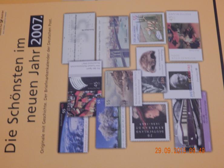 Bild 3: 10 Post-Kalender Jahr 1994, 1995, 1996, 1998, 1999, 2001, 2004, 200