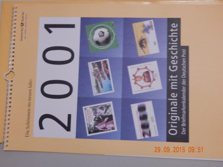 Bild 4: 10 Post-Kalender Jahr 1994, 1995, 1996, 1998, 1999, 2001, 2004, 200