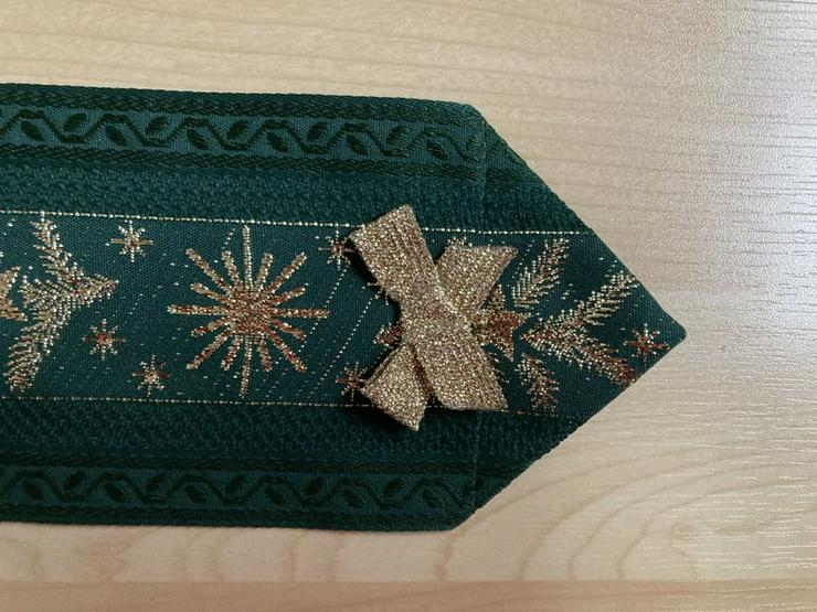 Bild 7: UNBENUTZT Tischläufer Weihnachten Sterne Tannenzweige 130 cm 