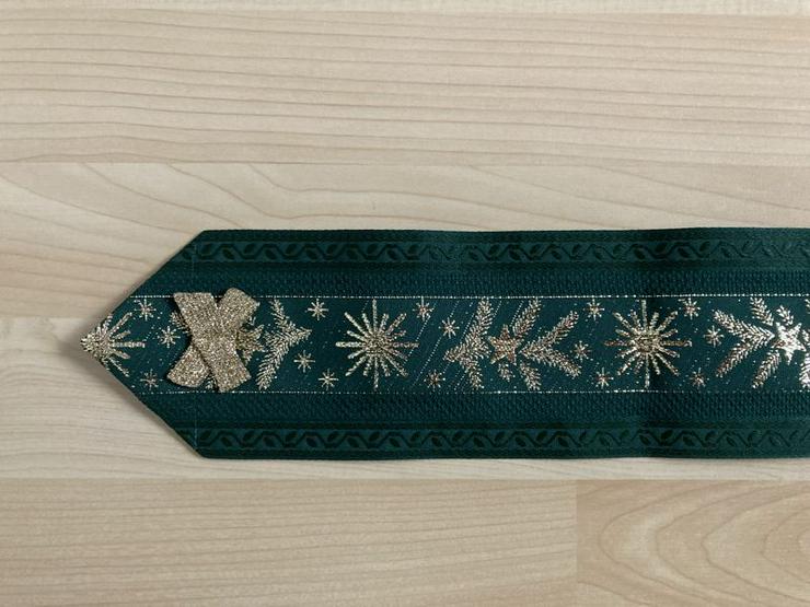 UNBENUTZT Tischläufer Weihnachten Sterne Tannenzweige 130 cm  - Weihnachtsdeko - Bild 2