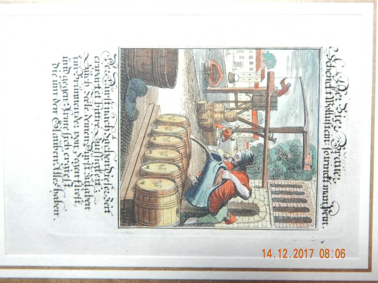Weigel 1699 der Bierbrauer Kupferstich koloriert