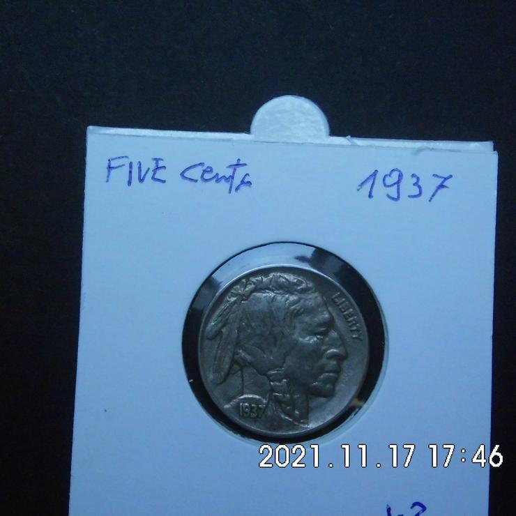Bild 3: USA Five Cents 1937+ 1 Dime 1926 Silber