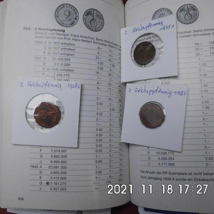 2 Reichspfennig 1937+1938 - Deutsche Mark - Bild 1
