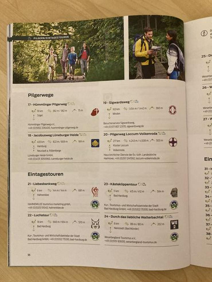 UNBENUTZT Rad- und Wanderbroschüre sowie entspr. Faltkarte Niedersachsen - Reiseführer & Geographie - Bild 10