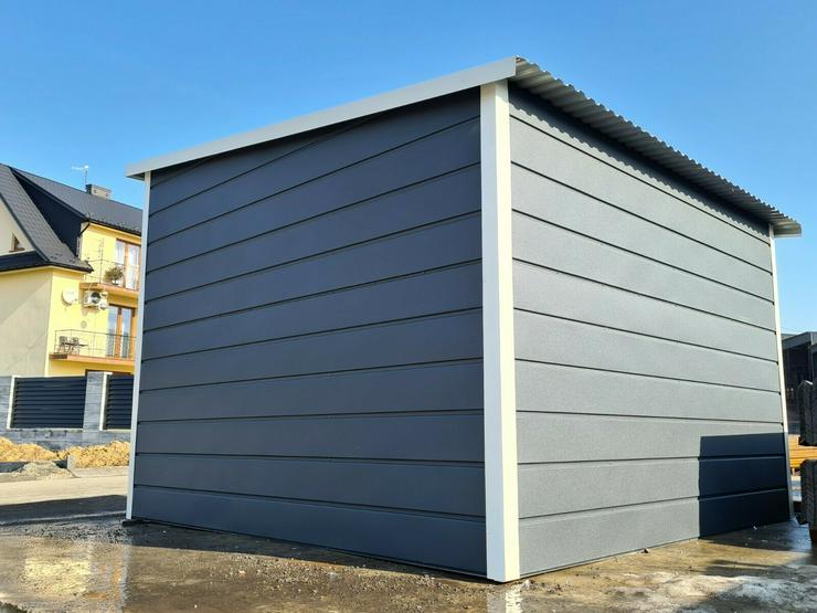 Kleinanzeige Blechgarage Garage Einzelgarage Metallgarage 3x3 m verzinkt mit Aufbau - Garagentore - Bild 4