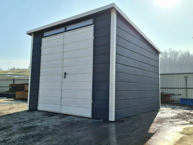 Bild 1: Kleinanzeige Blechgarage Garage Einzelgarage Metallgarage 3x3 m verzinkt mit Aufbau