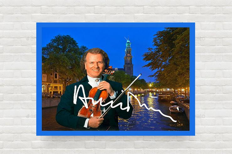 André Rieu Romanze in Holland. Blickfang! 60x45 cm. Starsouvenir. Geschenkidee. Wandbild. Deko. Unikat!  - Poster, Drucke & Fotos - Bild 3