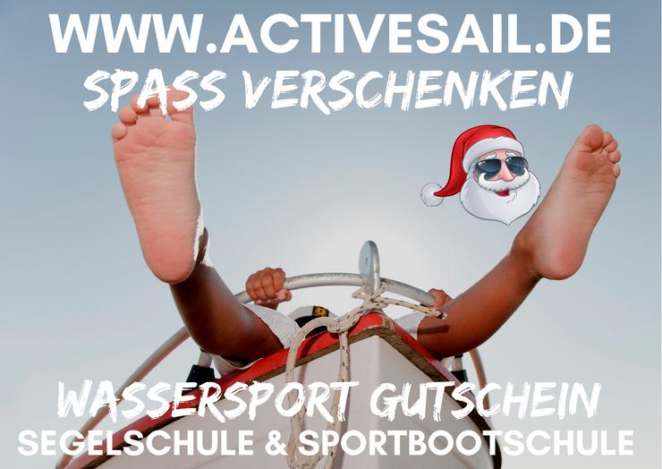 Unser komplettes Angebot gibt es auch als Weihnachtsgutschein z.B. 1 Fahrstunde mit dem Motorboot € 65