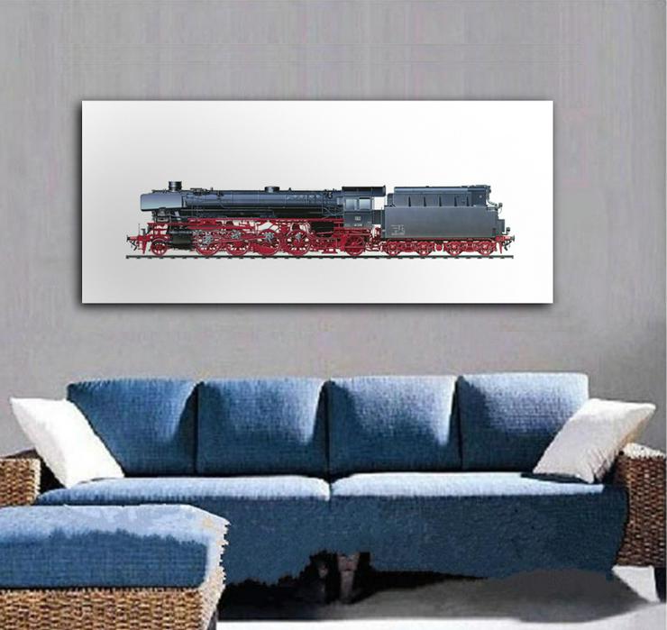 Bild 7: Dampflokomotive "41018", Digitaldruck auf Leinwand, Airbrushillustration
