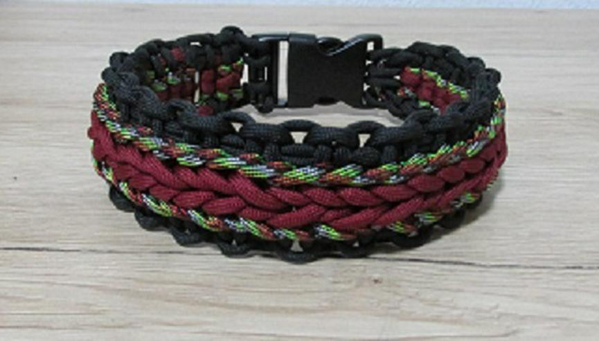 Dreifarbiges Hundehalsband aus Paracord - Halsbänder, Leinen & Maulkörbe - Bild 2